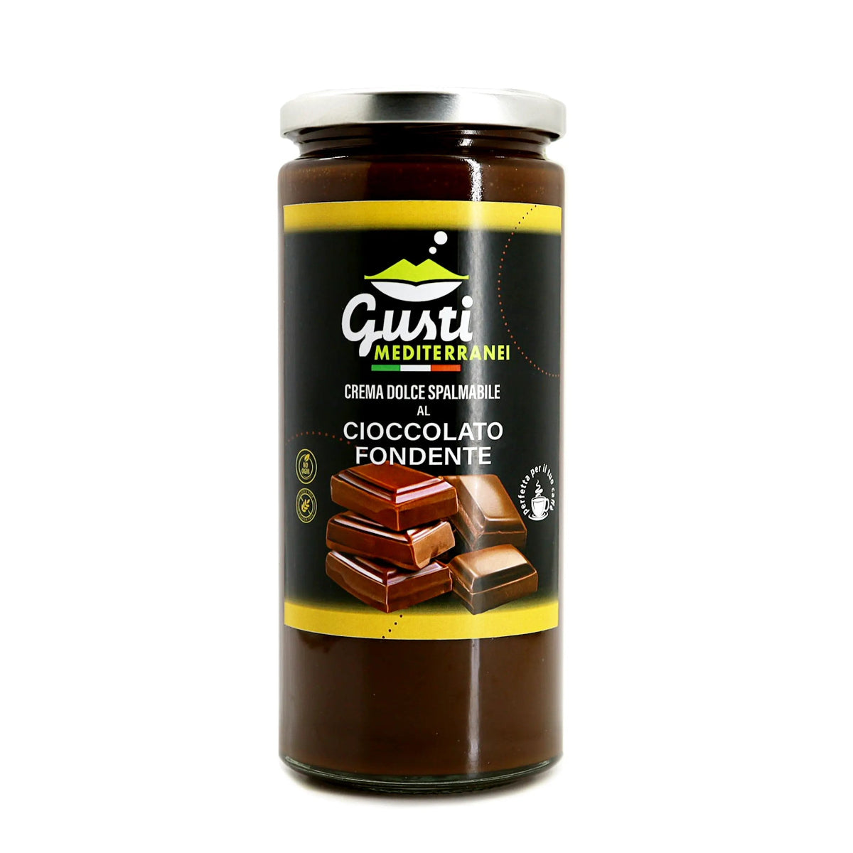 Crema dolce spalmabile al Cioccolato Fondente 156 ML - 580 ML Gusti Mediterranei