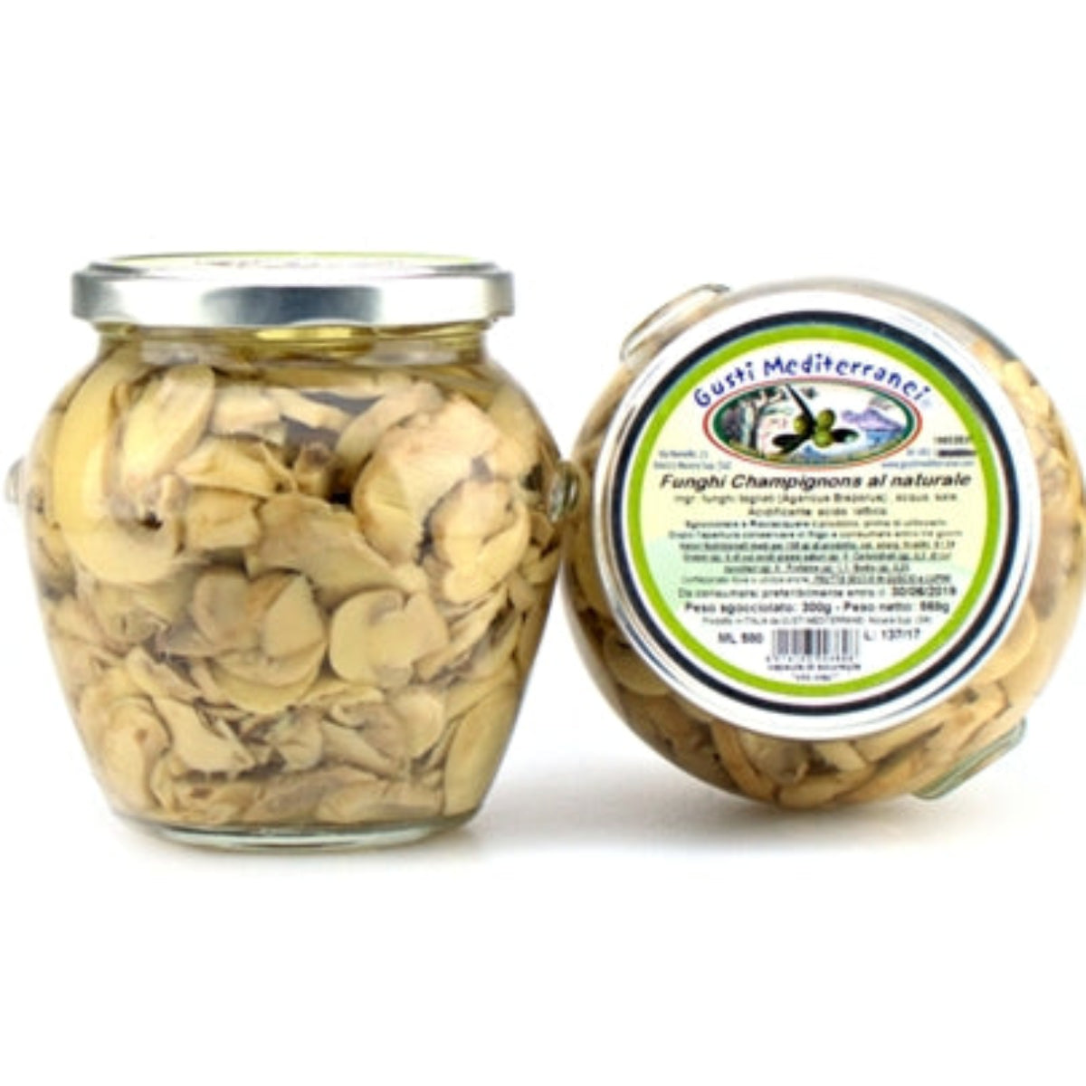 Champignons tagliati al naturale 550 ML Gusti Mediterranei