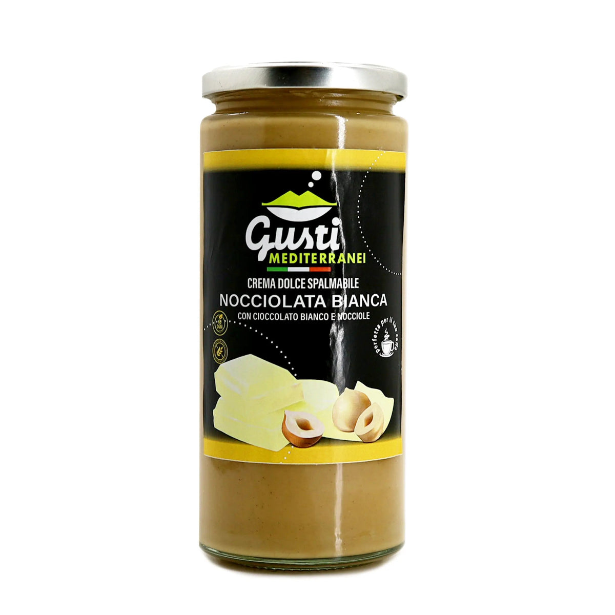 Crema dolce spalmabile Nocciolata bianca 156 ML - 580 ML Gusti Mediterranei