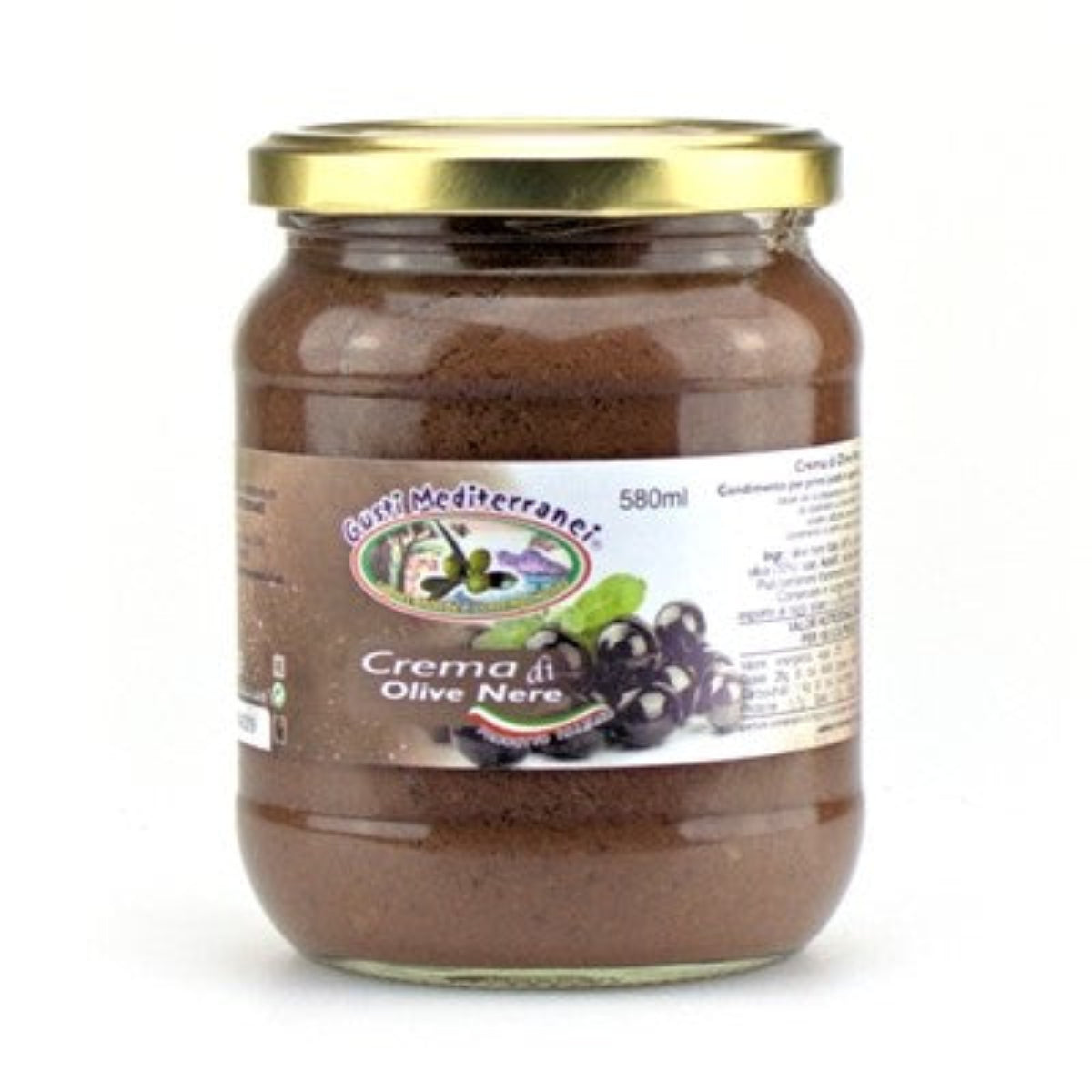 Crema di olive nere 212 ML - 580 ML Gusti Mediterranei