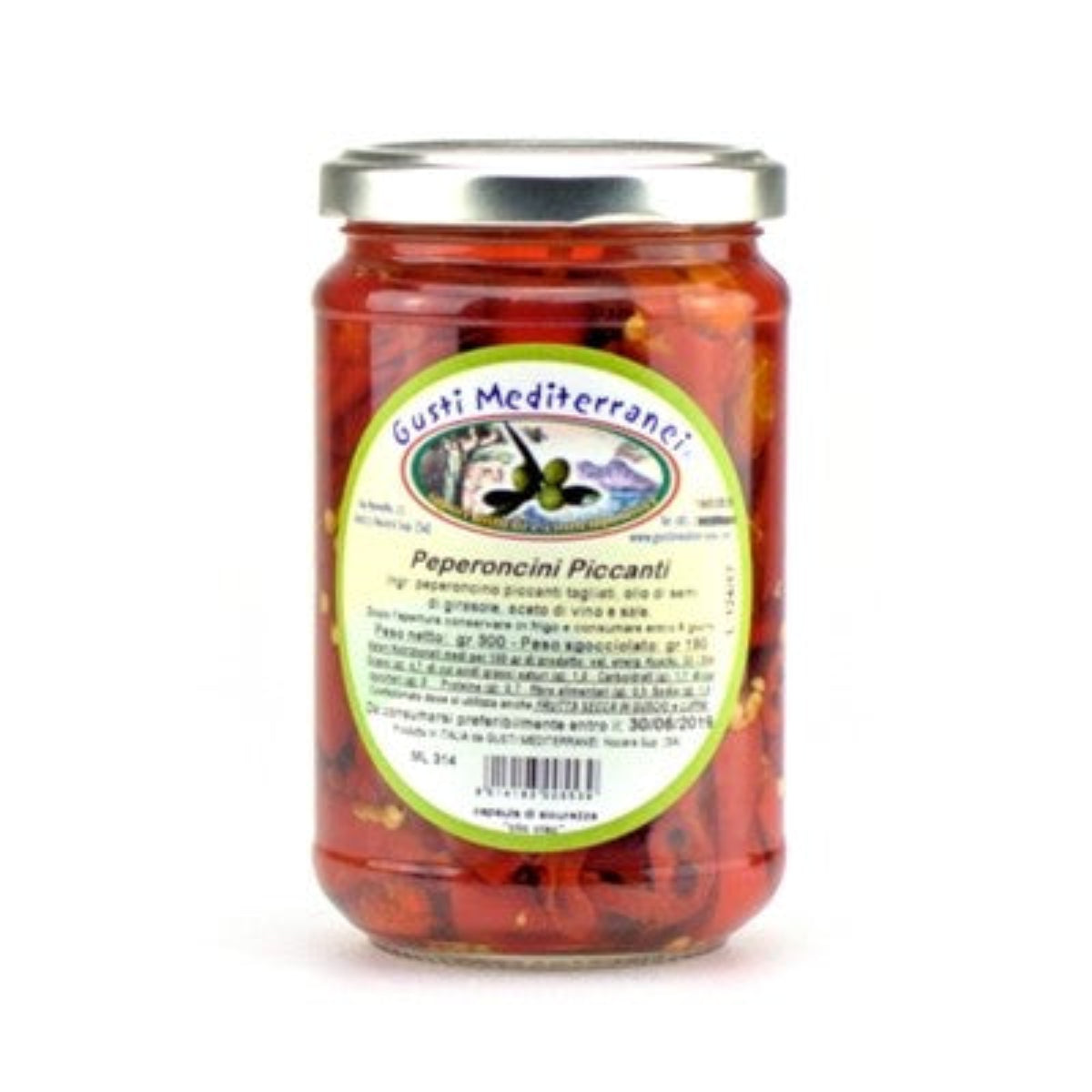 Peperoncini piccanti tagliati in olio 314 ML Gusti Mediterranei