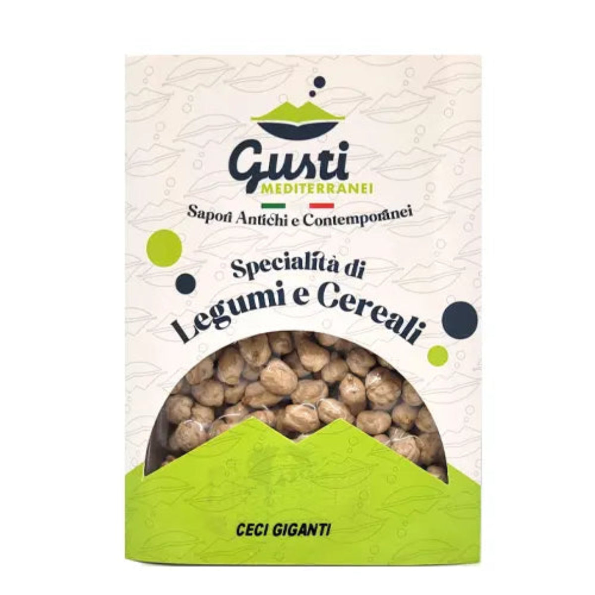 Ceci Grandi italiani essiccati vaschetta 500 GR Gusti Mediterranei