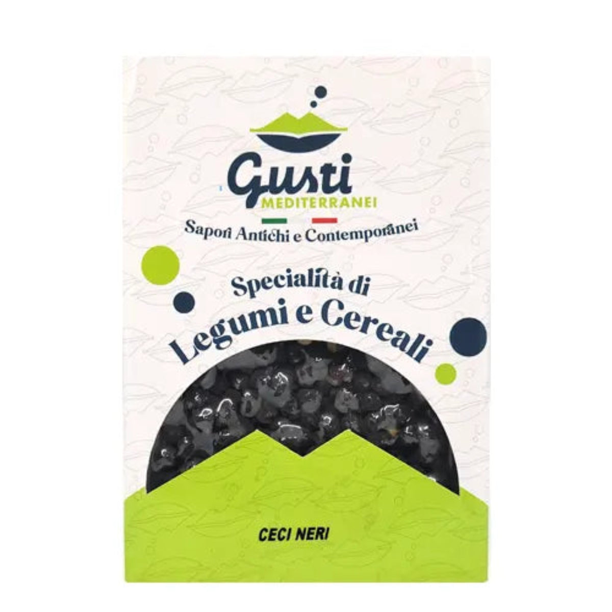 Ceci Neri italiani vaschetta 500 GR Gusti Mediterranei