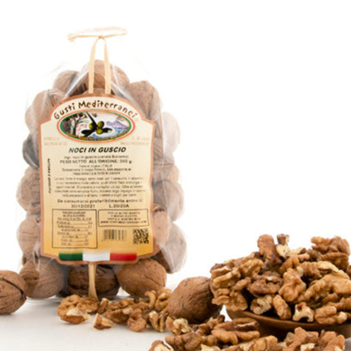 Noci di Sorrento in guscio busta 500 GR Gusti Mediterranei