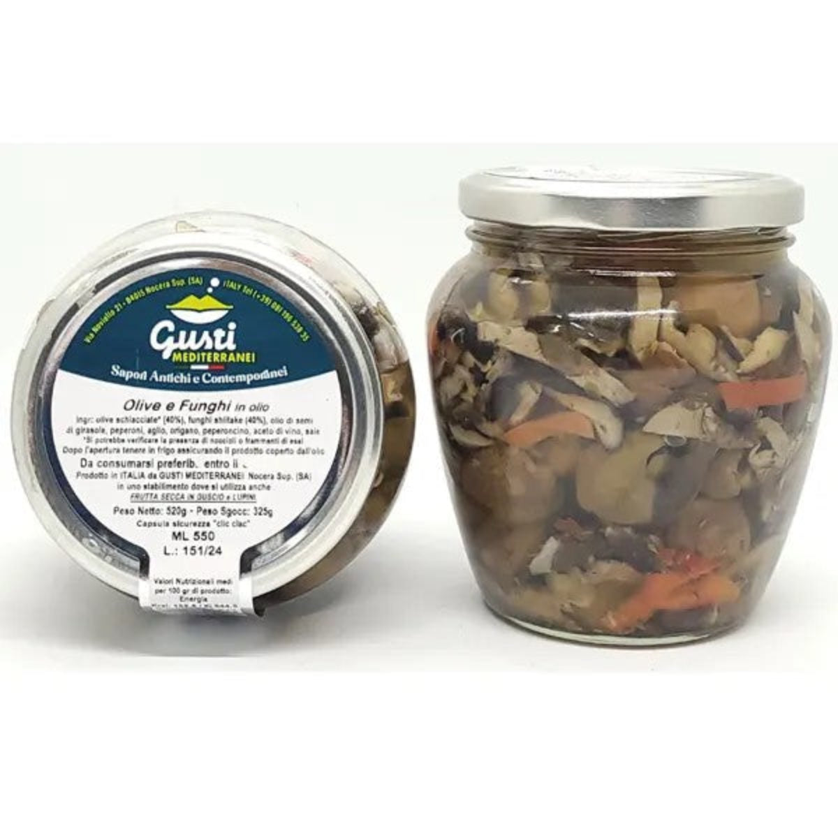 Olive e funghi 550 ML Gusti Mediterranei