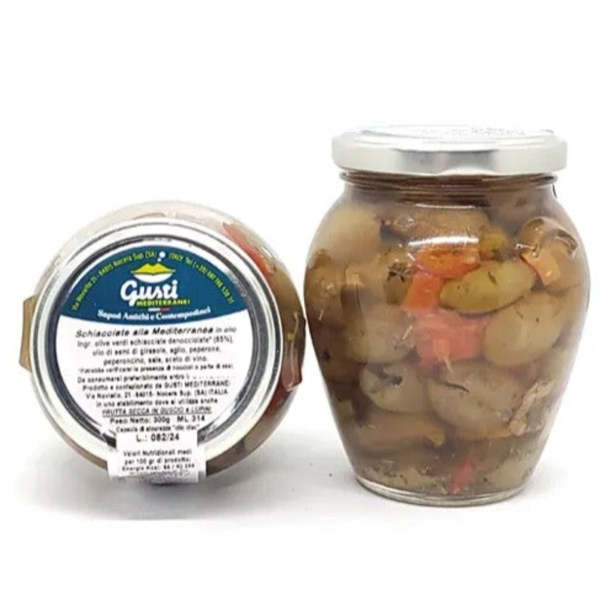 Olive schiacciate Paesanella alla Mediterranea 314 ML Gusti Mediterranei
