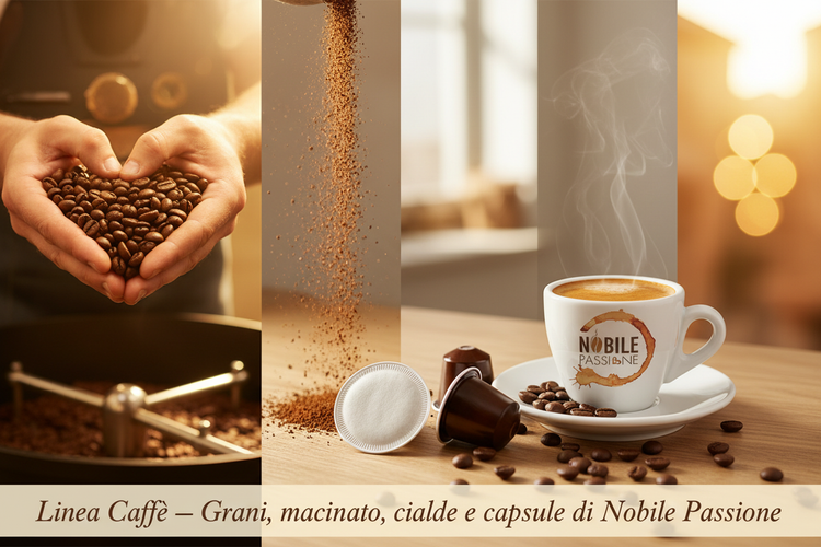 Caffè Nobile Passione, dal chicco alla tazza, in ogni formato