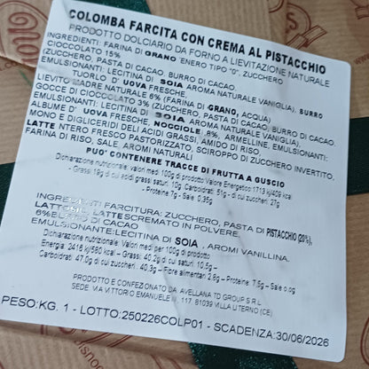 Colomba artigianale al Pistacchio 1kg Nobis