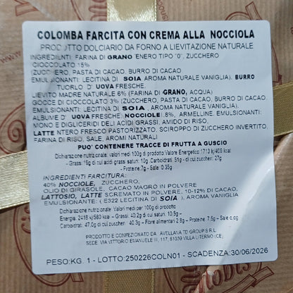 Colomba artigianale alla Nocciola 1kg Nobis