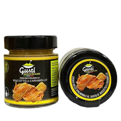Crema dolce spalmabile Biscotto al Caramello 156 ML - 580 ML Gusti Mediterranei