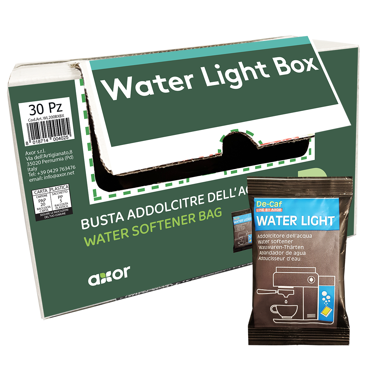 WATERLIGHT Busta addolcitore serbatoio macchine caffè Axor