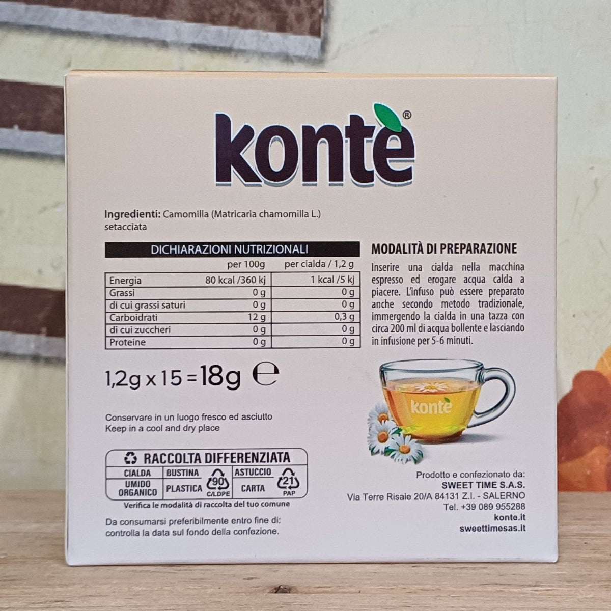 Cialde Camomilla infuso in foglie Kontè
