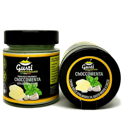 Crema dolce spalmabile al Choccomenta e Cocco 156 ML - 580 ML Gusti Mediterranei