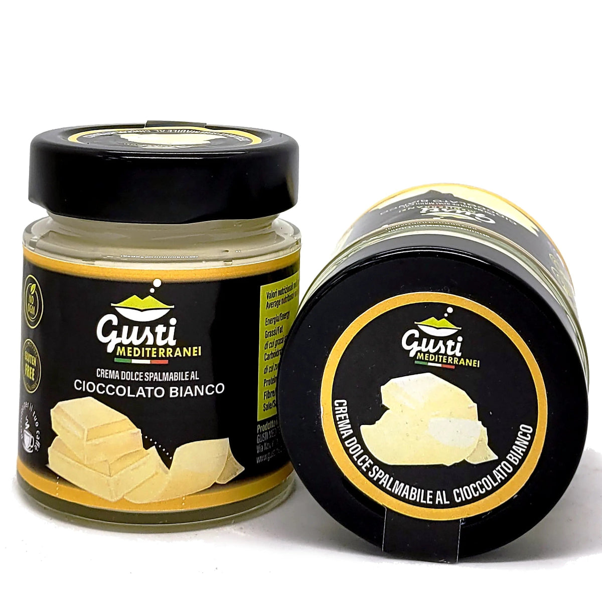 Crema dolce spalmabile al Cioccolato Bianco 156 ML - 580 ML Gusti Mediterranei