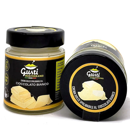 Crema dolce spalmabile al Cioccolato Bianco 156 ML - 580 ML Gusti Mediterranei