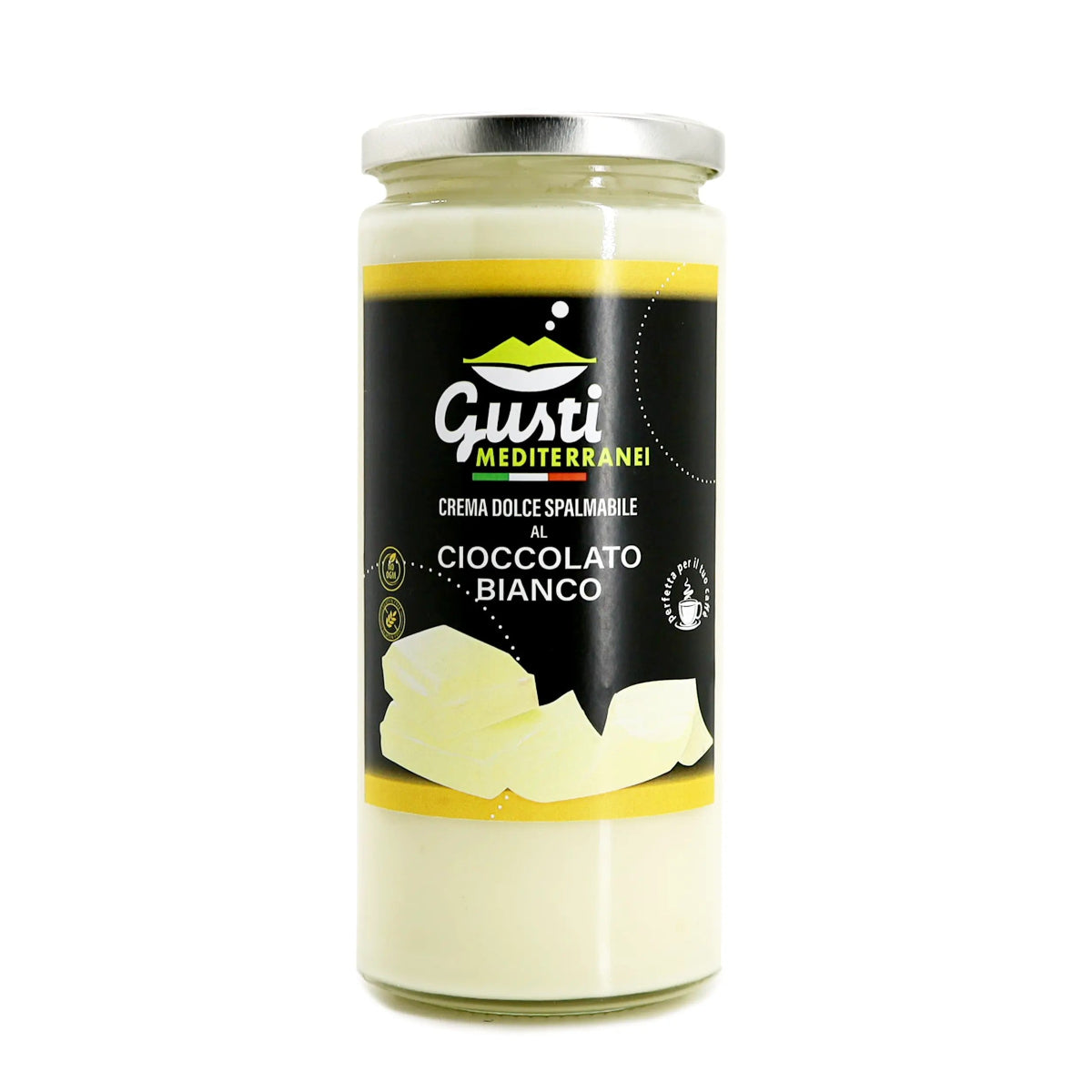 Crema dolce spalmabile al Cioccolato Bianco 156 ML - 580 ML Gusti Mediterranei