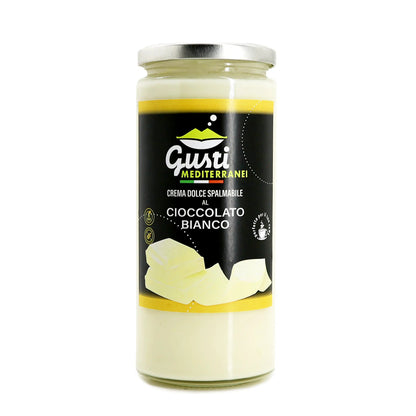Crema dolce spalmabile al Cioccolato Bianco 156 ML - 580 ML Gusti Mediterranei