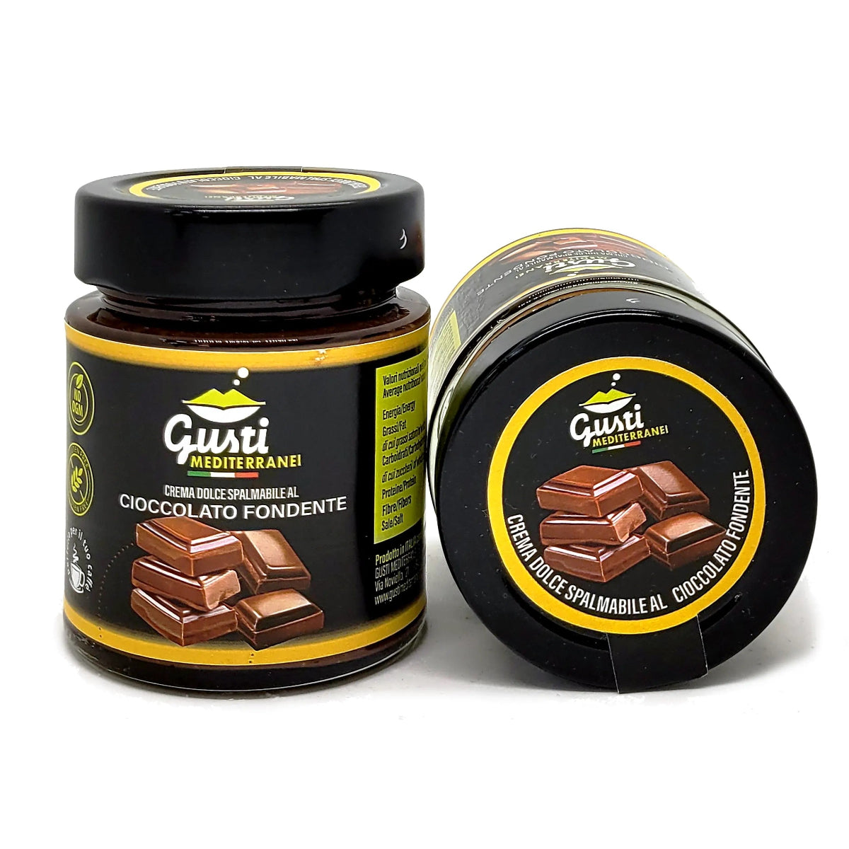 Crema dolce spalmabile al Cioccolato Fondente 156 ML - 580 ML Gusti Mediterranei