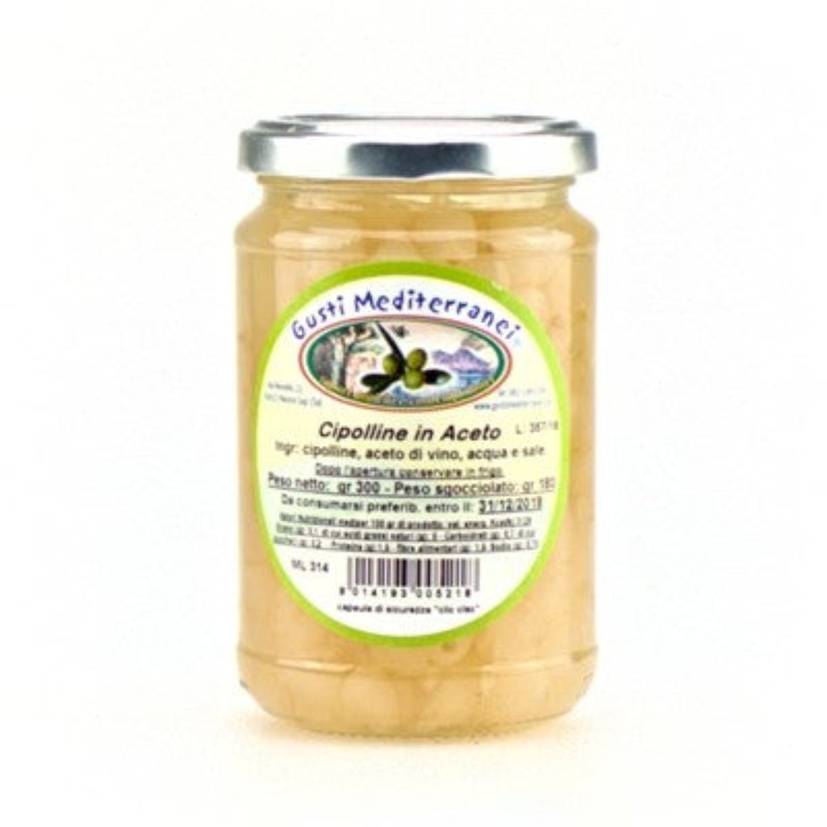 Cipolline in aceto di vino 314 ML Gusti Mediterranei