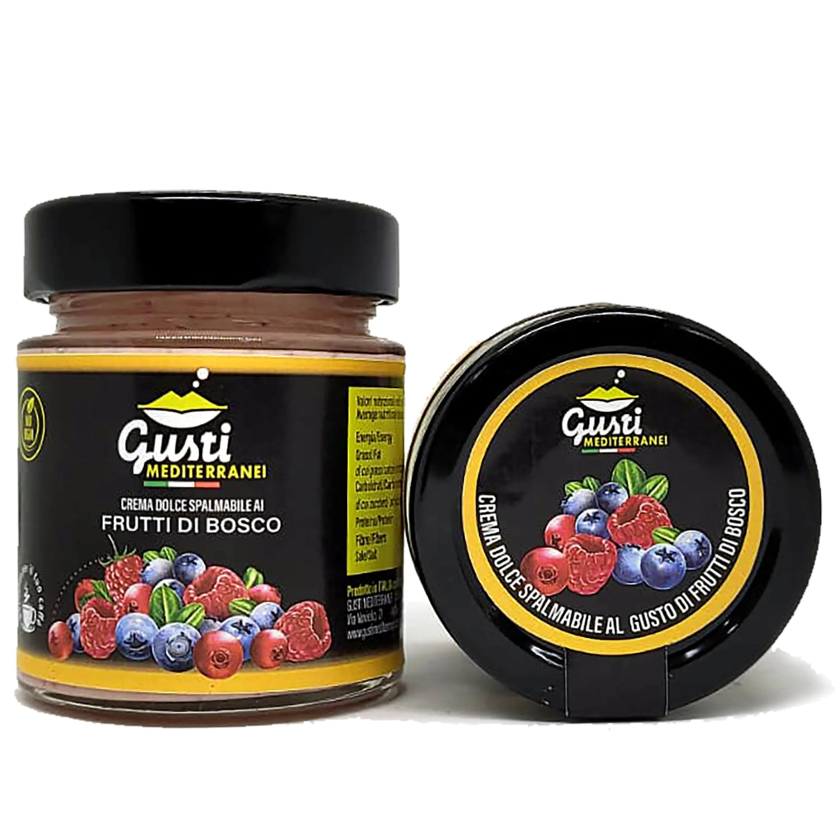 Crema dolce spalmabile ai Frutti di bosco 156 ML - 580 ML Gusti Mediterranei
