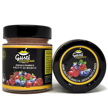 Crema dolce spalmabile ai Frutti di bosco 156 ML - 580 ML Gusti Mediterranei