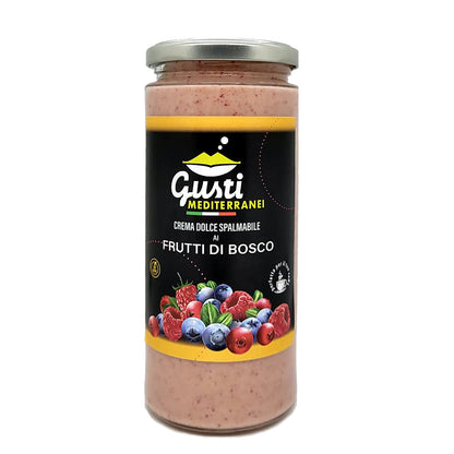 Crema dolce spalmabile ai Frutti di bosco 156 ML - 580 ML Gusti Mediterranei