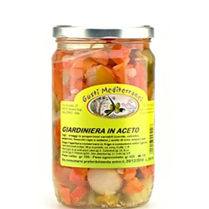 Giardiniera in aceto di vino 314 ML - 720 MLGusti Mediterranei