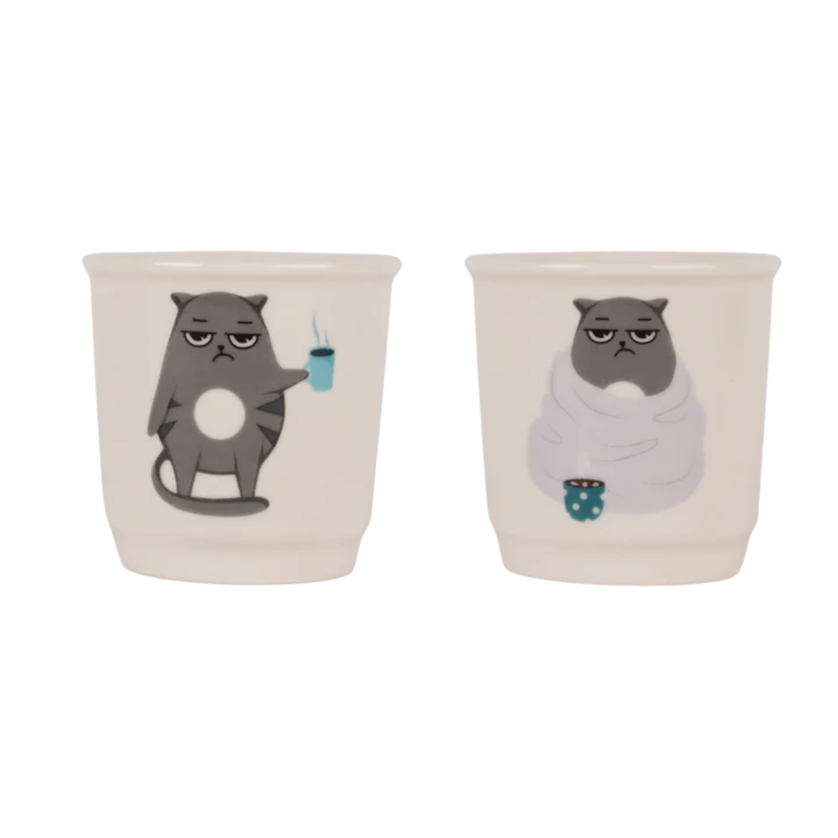 Set Tazzine da caffè in ceramica "Gatti" Soorprendimi