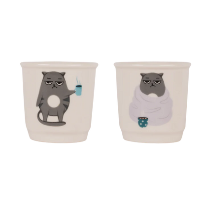 Set Tazzine da caffè in ceramica "Gatti" Soorprendimi