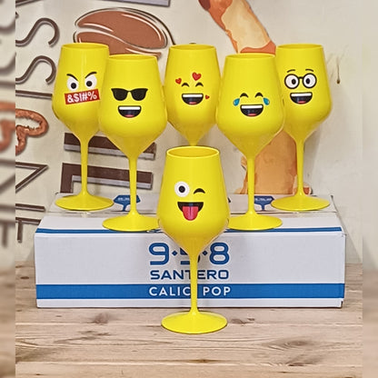 Set 6 Calici/Bicchieri EMOJI Santero 958