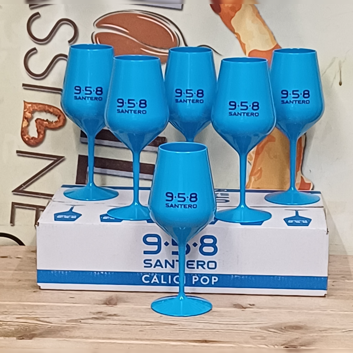 Set 6 Calici/Bicchieri Santero 958 Blu