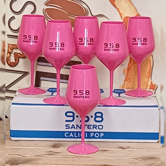 Set 6 Calici/Bicchieri Santero 958 Fucsia