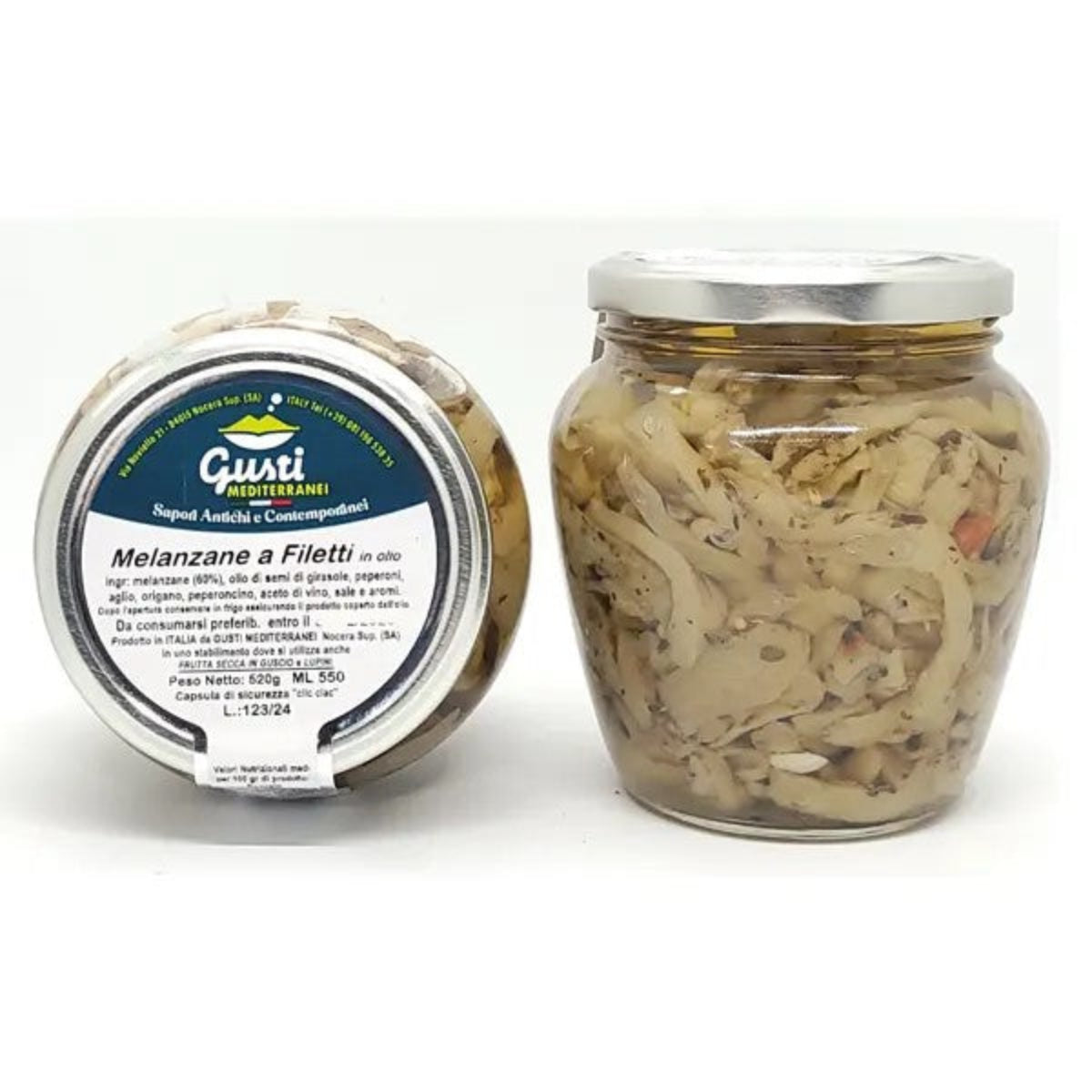 Filetti di melanzane 314 ML - 550 ML Gusti Mediterranei