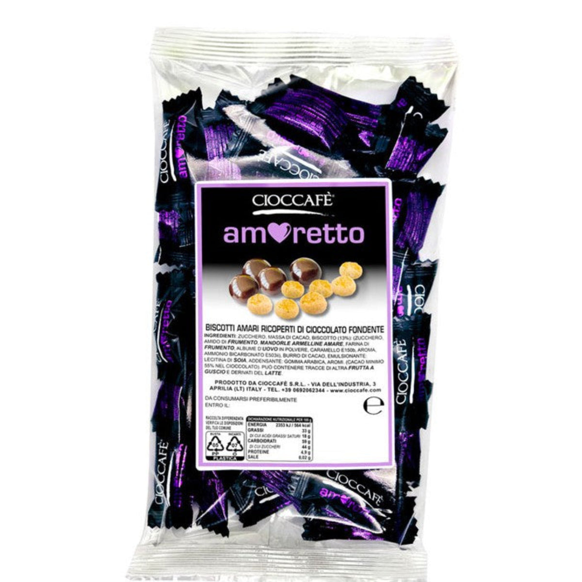 Amoretto mini amaretti ricoperti al cioccolato fondente 80 GR Cioccafè