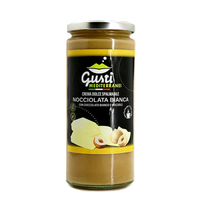 Crema dolce spalmabile Nocciolata bianca 156 ML - 580 ML Gusti Mediterranei