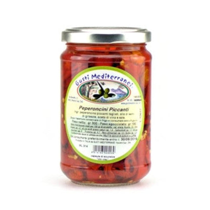 Peperoncini piccanti tagliati in olio 314 ML Gusti Mediterranei