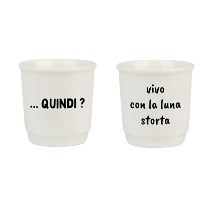 Set Tazzine da caffè in ceramica "Quindi_Luna" Soorprendimi