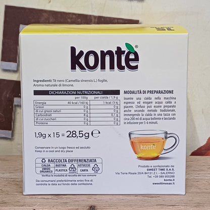 Cialde Tè al limone infuso in foglie Kontè