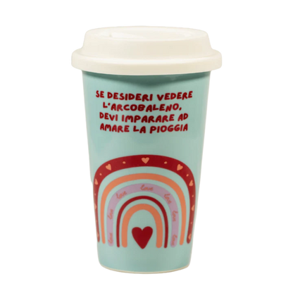 Tazza in ceramica "Arcobaleno" Soorprendimi