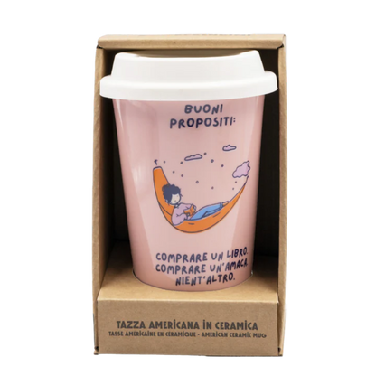 Tazza in ceramica "Buoni propositi" Soorprendimi