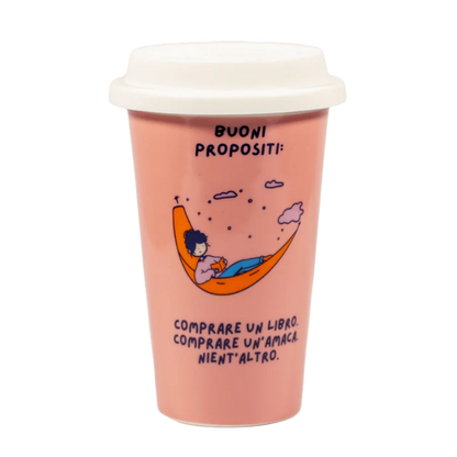 Tazza in ceramica "Buoni propositi" Soorprendimi