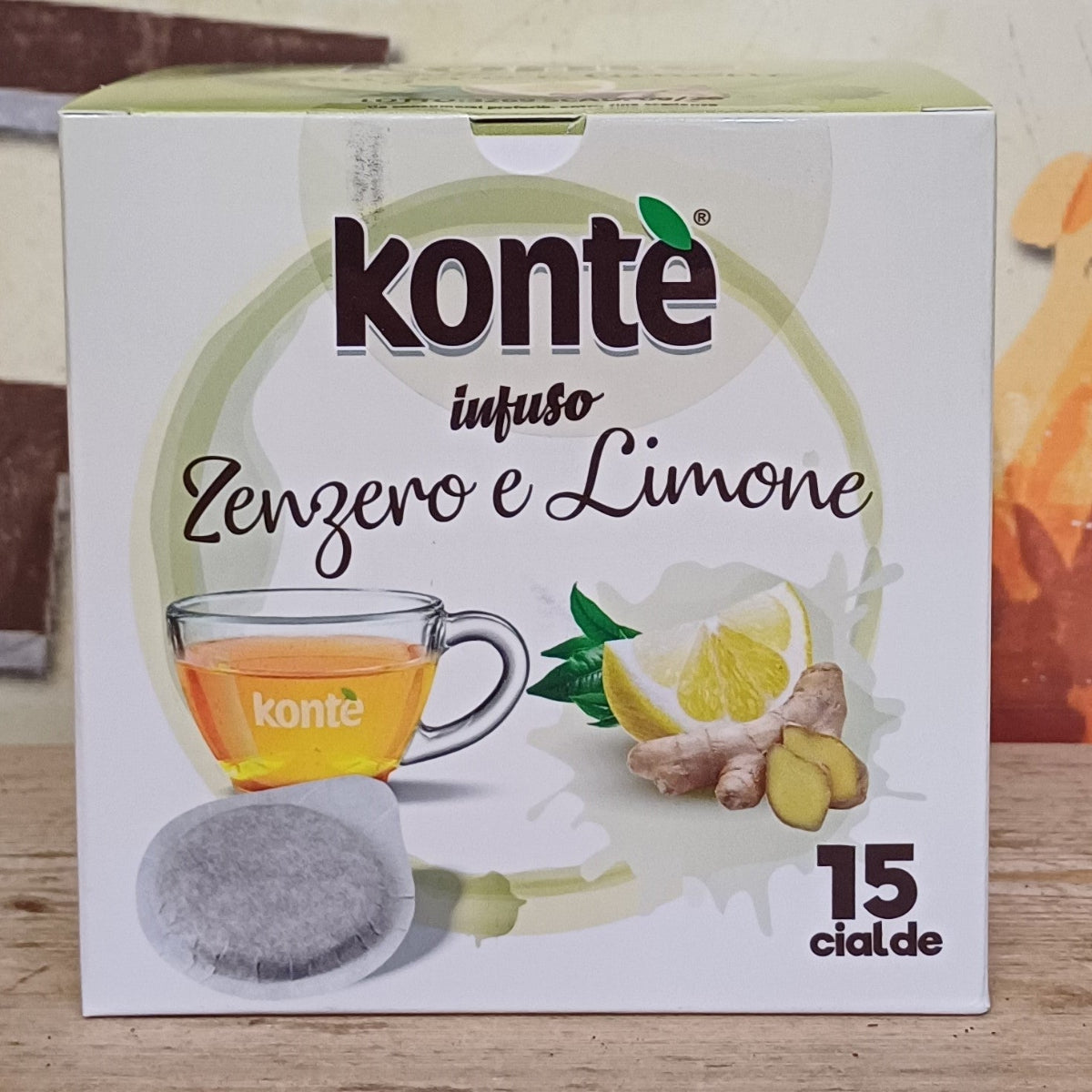 Cialde Zenzero e limone infuso in foglie Kontè