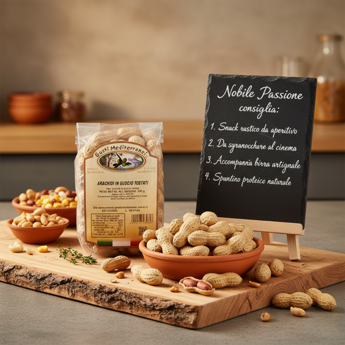 Arachidi in Guscio Tostati — Frame Snack Board