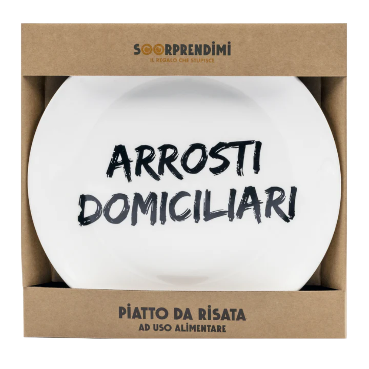 Piatto in ceramica "Arrosti domiciliari"