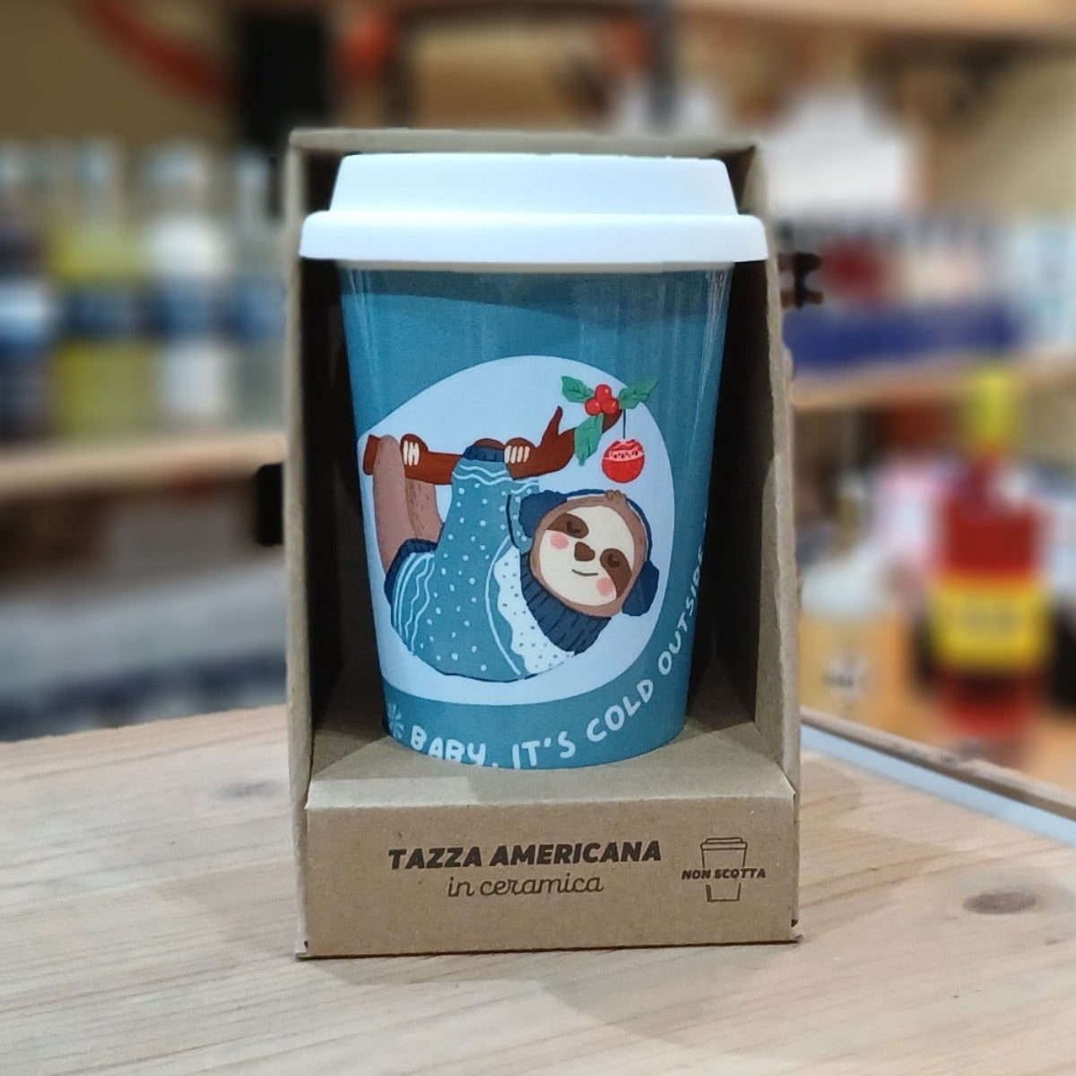 Tazza in ceramica "Bradipo Natale" Soorprendimi