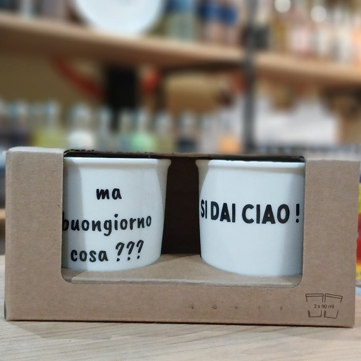 Set Tazzine da caffè in ceramica "Buongiorno_Ciao"