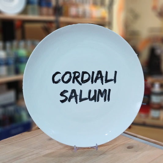 Piatto in ceramica "Cordiali salumi"