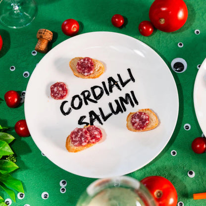 Piatto in ceramica "Cordiali salumi" Soorprendimi