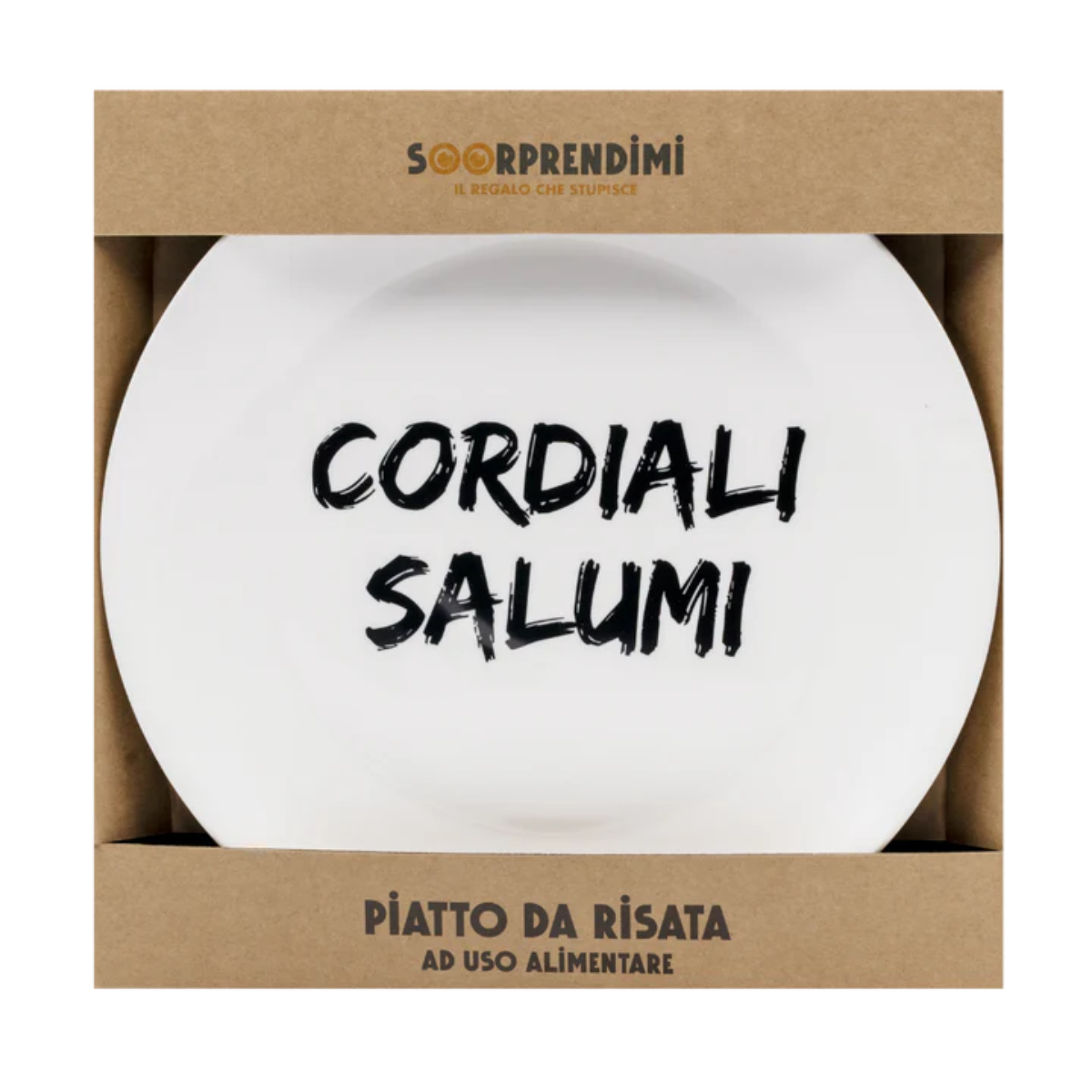 Piatto in ceramica "Cordiali salumi" Soorprendimi