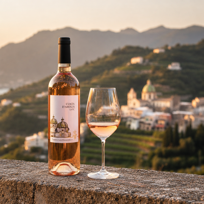 Costa d'Amalfi Rosato con inquadratura uniformata
